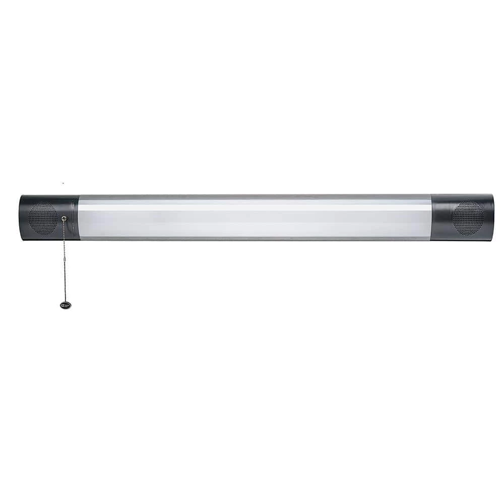 Commercial Electric 42 in. 64-Watt Equivalent Integrated LED Black Brushed Nickel Shop Light Bluetooth Speakers Workbench Garage 3600 Lumens 11 Commercial Electric 42 in. 64-Watt Equivalent Integrated LED Black Brushed Nickel Shop Light Bluetooth Speakers Workbench Garage 3600 Lumens - Image 9