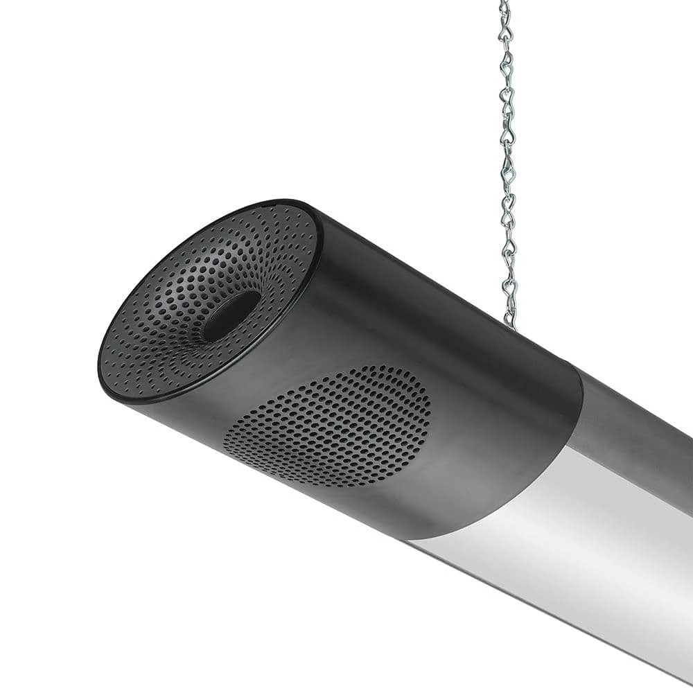 Commercial Electric 42 in. 64-Watt Equivalent Integrated LED Black Brushed Nickel Shop Light Bluetooth Speakers Workbench Garage 3600 Lumens 6 Commercial Electric 42 in. 64-Watt Equivalent Integrated LED Black Brushed Nickel Shop Light Bluetooth Speakers Workbench Garage 3600 Lumens - Image 4