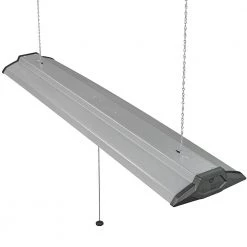 Commercial Electric 4 ft. 96-Watt Equivalent High Output 5500 Lumens Black Brushed Nickel Integrated LED Shop Light Linkable 4000K (4-Pack) -Commercial Electric Sales black brushed nickel commercial electric shop lights 55704141 4pk a0 1000