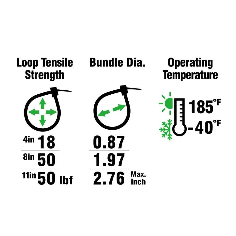 Commercial Electric Assorted Cable Ties (650-Pack) 5 Commercial Electric Assorted Cable Ties (650-Pack) - Image 3