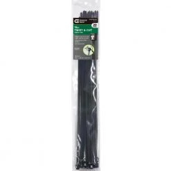 Commercial Electric 14 in. Twist and Cut Cable Tie, Black (20-Pack)