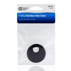 Commercial Electric 1-1/2 in. Furniture Hole Cover, Black -Commercial Electric Sales black commercial electric cord covers cover bk 1 5 c3 1000