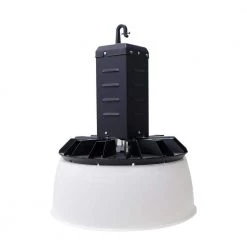 Commercial Electric 16 in. 750-Watt Equivalent Integrated LED Dimmable Black High Bay Light 5000K 16 Commercial Electric 16 in. 750-Watt Equivalent Integrated LED Dimmable Black High Bay Light 5000K -Commercial Electric Sales black commercial electric high bay lights hl nhb270 np09b c3 1000