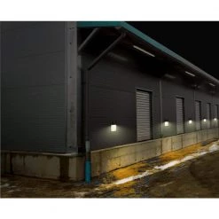 Commercial Electric 19-Watt Black Outdoor Integrated LED Classic Wall Pack Light with Dusk to Dawn Control -Commercial Electric Sales black commercial electric wall pack lights dw9582bk c 31 1000