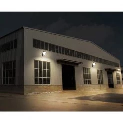 Commercial Electric 46-Watt Bronze Outdoor Integrated LED Street Lamp Flood Light with Dusk to Dawn Control -Commercial Electric Sales bronze commercial electric flood lights dw8899abz b 31 1000