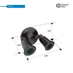 Commercial Electric Twin-Head Bronze Outdoor Flood Light for Outdoor Security Lighting -Commercial Electric Sales bronze commercial electric flood lights tpar bz 40 1000