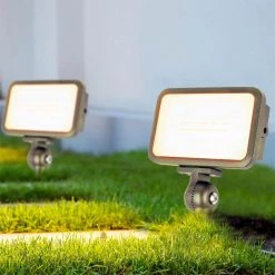 Commercial Electric 16W Bronze Integrated Outdoor LED Weatherproof Wall Wash Light and Adjustable Mounting Bracket for Landscape Lighting -Commercial Electric Sales bronze commercial electric landscape flood lights ceww16brz 4f 1000