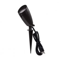 Commercial Electric 14-Watt 1100 Lumens Line Voltage Bronze LED Landscape Flood Light with Spike Plug