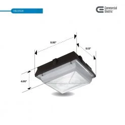 Commercial Electric Helios 150-Watt Equivalent Integrated LED Dark Bronze Outdoor Security Canopy and Area Light with 2200 Lumens (4-Pack) -Commercial Electric Sales bronze commercial electric parking lot lights hel20 4k bz 4pk 40 1000