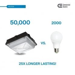 Commercial Electric Helios 150-Watt Equivalent Integrated LED Dark Bronze Outdoor Security Canopy and Area Light with 2200 Lumens (4-Pack) -Commercial Electric Sales bronze commercial electric parking lot lights hel20 4k bz 4pk a0 1000