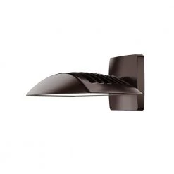 Commercial Electric Residential 550-Watt Equivalent Integrated LED Bronze Outdoor Wall Pack/Flood Light, 8000 Lumens -Commercial Electric Sales bronze commercial electric wall pack lights fsnx80 pc 4k bz 66 1000