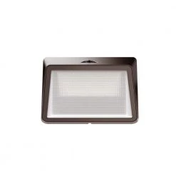 Commercial Electric 675-Watt Equivalent Integrated LED Bronze Commercial Refractor Wall Pack Light, 4000K