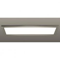 Commercial Electric 48 in. x 15 in. Low Profile Brushed Nickel Color Selectable LED Flush Mount Ceiling Light w/Night Light Feature -Commercial Electric Sales brushed nickel 4x15 commercial electric flush mount lights 56702113 44 1000