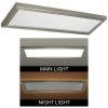 Commercial Electric 48 in. x 15 in. Low Profile Brushed Nickel Color Selectable LED Flush Mount Ceiling Light w/Night Light Feature -Commercial Electric Sales brushed nickel 4x15 commercial electric flush mount lights 56702113 64 1000