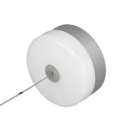 Commercial Electric Spin Light 7 in. Closet Light LED Flush Mount Ceiling Light w/ Pull Chain Brushed Nickel Accent Clothes Closet Rated -Commercial Electric Sales brushed nickel accent commercial electric flush mount lights 565901110 1f 1000