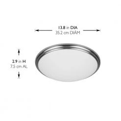 Commercial Electric 14 in. Brushed Nickel and Oil-Rubbed Bronze Selectable Integrated LED Flush Mount with Interchangeable Trim -Commercial Electric Sales brushed nickel and oil rubbed bronze commercial electric flush mount lights ca8aa022fr125 4f 1000
