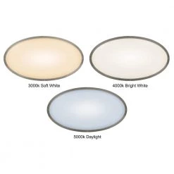 Commercial Electric 32 in. Orbit Oval Color Selectable CCT LED Flush Mount Brushed Nickel Ceiling Light 3000 Lumens Dimmable -Commercial Electric Sales brushed nickel commercial electric flush mount lights 564121110 1d 1000