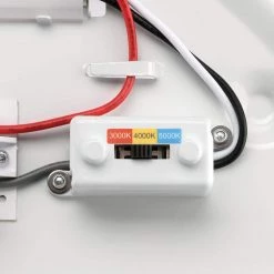 Commercial Electric 32 in. Orbit Oval Color Selectable CCT LED Flush Mount Brushed Nickel Ceiling Light 3000 Lumens Dimmable -Commercial Electric Sales brushed nickel commercial electric flush mount lights 564121110 66 1000