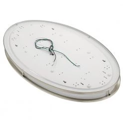 Commercial Electric 32 in. Orbit Oval Color Selectable CCT LED Flush Mount Brushed Nickel Ceiling Light 3000 Lumens Dimmable -Commercial Electric Sales brushed nickel commercial electric flush mount lights 564121110 77 1000