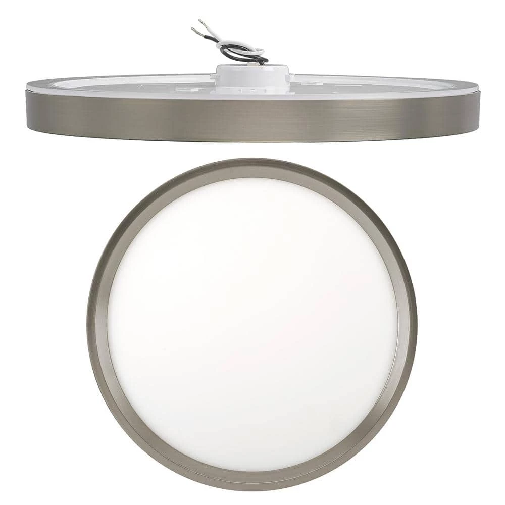 Commercial Electric 13 in. Color Selectable LED Flush Mount Ceiling Light w/ Night Light Optional White and Brushed Nickel Trim Rings 12 Commercial Electric 13 in. Color Selectable LED Flush Mount Ceiling Light w/ Night Light Optional White and Brushed Nickel Trim Rings - Image 10