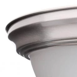 Commercial Electric 13 in. 2-Light Brushed Nickel Flush Mount with Frosted Glass Shade (2-Pack) -Commercial Electric Sales brushed nickel commercial electric flush mount lights efg8012a bn 4f 1000