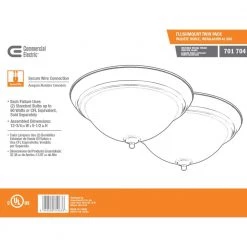 Commercial Electric 13 in. 2-Light Brushed Nickel Flush Mount with Frosted Glass Shade (2-Pack) -Commercial Electric Sales brushed nickel commercial electric flush mount lights efg8012a bn 76 1000
