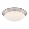 Commercial Electric 11 in. 120-Watt Equivalent Brushed Nickel 2700K CCT LED Ceiling Light Flush Mount with Frosted White Glass Shade -Commercial Electric Sales brushed nickel commercial electric flush mount lights hb1022a 35 64 1000