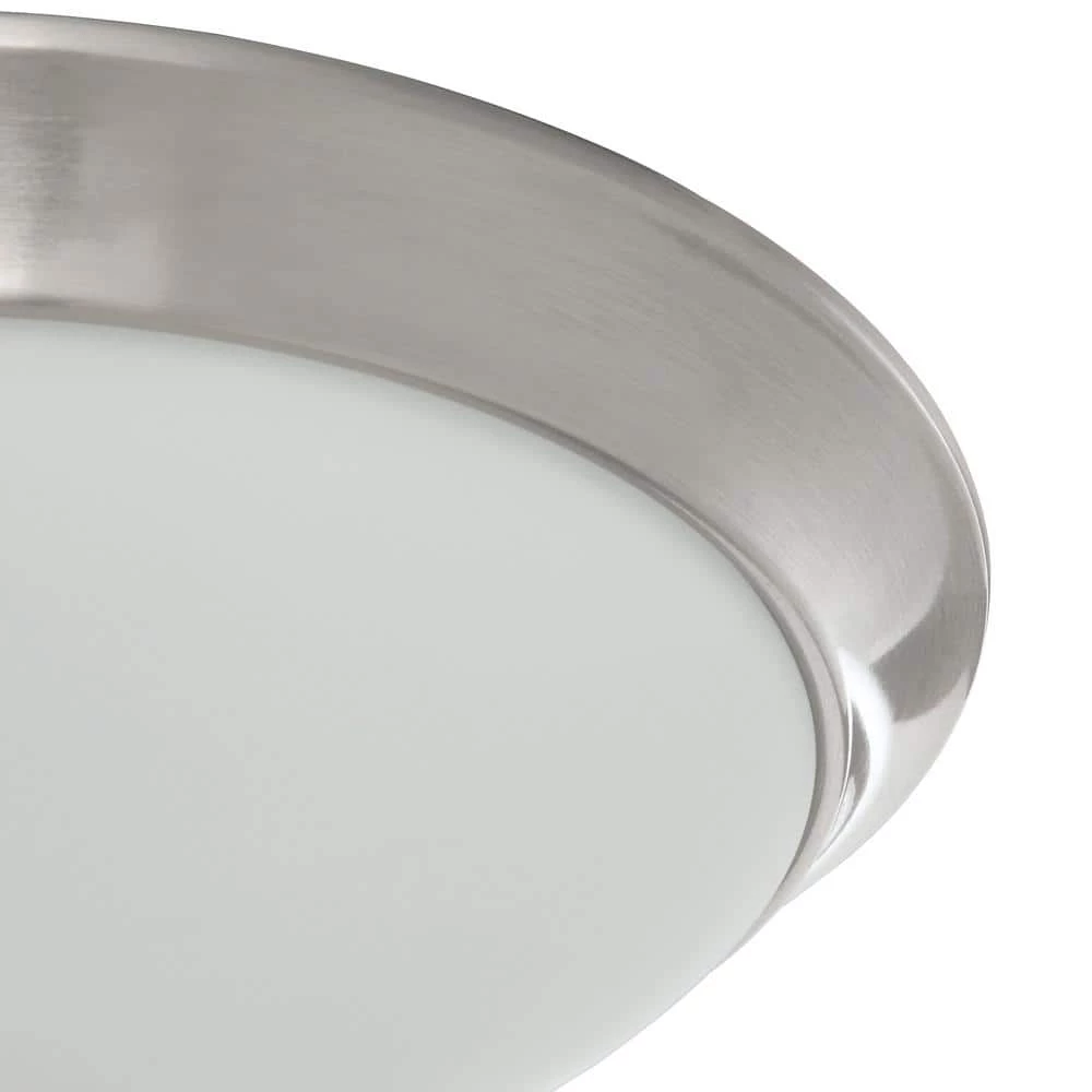 Commercial Electric 11 in. 120-Watt Equivalent Brushed Nickel 2700K CCT LED Ceiling Light Flush Mount with Frosted White Glass Shade 11 Commercial Electric 11 in. 120-Watt Equivalent Brushed Nickel 2700K CCT LED Ceiling Light Flush Mount with Frosted White Glass Shade - Image 9