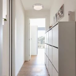 Commercial Electric 11 in. 120-Watt Equivalent Brushed Nickel 2700K CCT LED Ceiling Light Flush Mount with Frosted White Glass Shade 18 Commercial Electric 11 in. 120-Watt Equivalent Brushed Nickel 2700K CCT LED Ceiling Light Flush Mount with Frosted White Glass Shade -Commercial Electric Sales brushed nickel commercial electric flush mount lights hb1022c 35 c3 1000