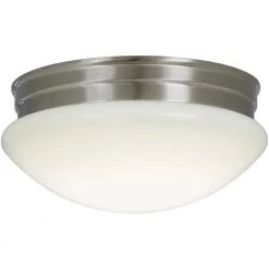 Commercial Electric 9 in. 120-Watt Equivalent Brushed Nickel Integrated LED Mushroom Flush Mount with White Acrylic Shade 18 Commercial Electric 9 in. 120-Watt Equivalent Brushed Nickel Integrated LED Mushroom Flush Mount with White Acrylic Shade -Commercial Electric Sales brushed nickel commercial electric flush mount lights ipf3011l bn 1d 1000