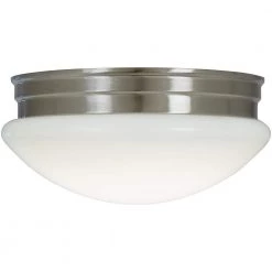 Commercial Electric 9 in. 120-Watt Equivalent Brushed Nickel Integrated LED Mushroom Flush Mount with White Acrylic Shade 17 Commercial Electric 9 in. 120-Watt Equivalent Brushed Nickel Integrated LED Mushroom Flush Mount with White Acrylic Shade -Commercial Electric Sales brushed nickel commercial electric flush mount lights ipf3011l bn a0 1000