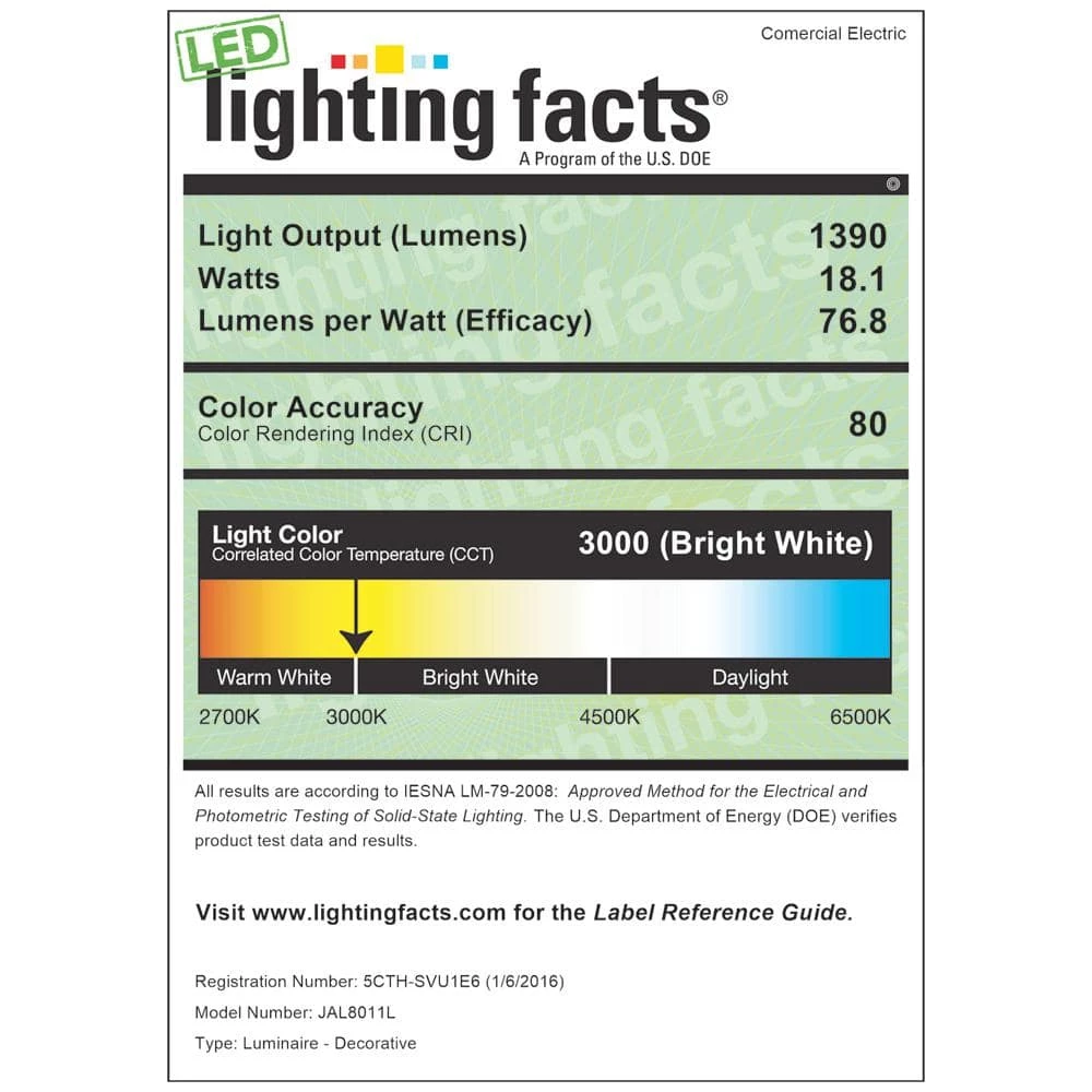 Commercial Electric 13 in. 180-Watt Equivalent Brushed Nickel Integrated LED Flush Mount with Frosted Glass Shade (2-Pack) 5 Commercial Electric 13 in. 180-Watt Equivalent Brushed Nickel Integrated LED Flush Mount with Frosted Glass Shade (2-Pack) - Image 3