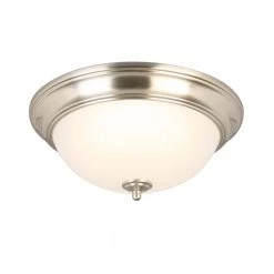Commercial Electric 13 in. 180-Watt Equivalent Brushed Nickel Integrated LED Flush Mount with Frosted Glass Shade (2-Pack) 17 Commercial Electric 13 in. 180-Watt Equivalent Brushed Nickel Integrated LED Flush Mount with Frosted Glass Shade (2-Pack) -Commercial Electric Sales brushed nickel commercial electric flush mount lights jal8011l bn fa 1000