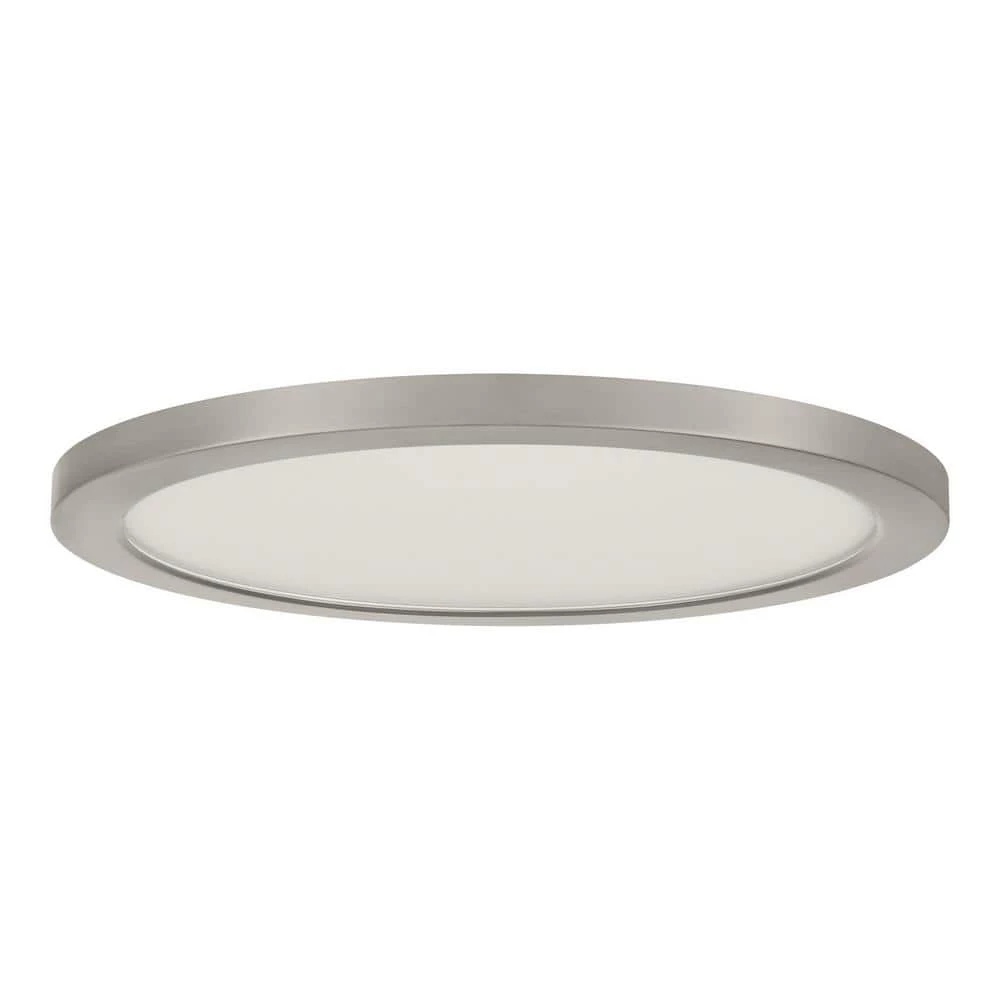 Commercial Electric 15 in. Brushed Nickel New Ultra-Low Profile Integrated LED Flush Mount 5CCT (2-Pack) 3 Commercial Electric 15 in. Brushed Nickel New Ultra-Low Profile Integrated LED Flush Mount 5CCT (2-Pack)