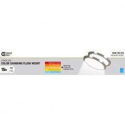 Commercial Electric 15 in. Brushed Nickel New Ultra-Low Profile Integrated LED Flush Mount 5CCT (2-Pack) 19 Commercial Electric 15 in. Brushed Nickel New Ultra-Low Profile Integrated LED Flush Mount 5CCT (2-Pack) -Commercial Electric Sales brushed nickel commercial electric flush mount lights lc0000155 01 bn 66 1000