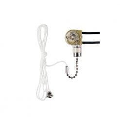 Commercial Electric Chrome Pull Chain Fan Light Switch