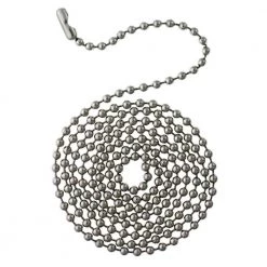 Commercial Electric 12 ft. Chrome Beaded Chain with Connector