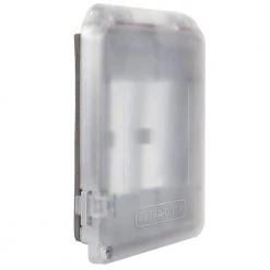 Commercial Electric Clear 2-Gang Non-Metallic Weatherproof Horizontal/Vertical Receptacle Cover