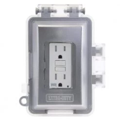 Commercial Electric Clear 1-Gang Extra-Duty Non-Metallic While-In-Use Weatherproof Horizontal/Vertical Receptacle Cover -Commercial Electric Sales clear commercial electric covers wcw1pc 1f 1000