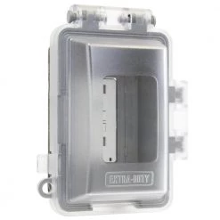 Commercial Electric Clear 1-Gang Extra-Duty Non-Metallic While-In-Use Weatherproof Horizontal/Vertical Receptacle Cover -Commercial Electric Sales clear commercial electric covers wcw1pc 44 1000