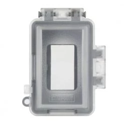 Commercial Electric Clear 1-Gang Extra-Duty Non-Metallic While-In-Use Weatherproof Horizontal/Vertical Receptacle Cover