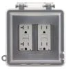 Commercial Electric Gray 2-Gang Extra-Duty Non-Metallic While-In-Use Weatherproof Horizontal/Vertical Receptacle Cover
