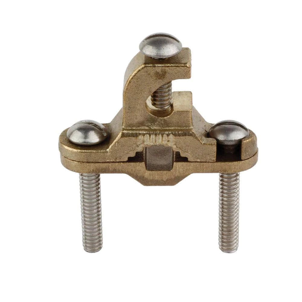 Commercial Electric 3/8 in. to 1 in. Bronze Ground Clamp with Lay-in Lug for 10 - 2 AWG 3 Commercial Electric 3/8 in. to 1 in. Bronze Ground Clamp with Lay-in Lug for 10 - 2 AWG