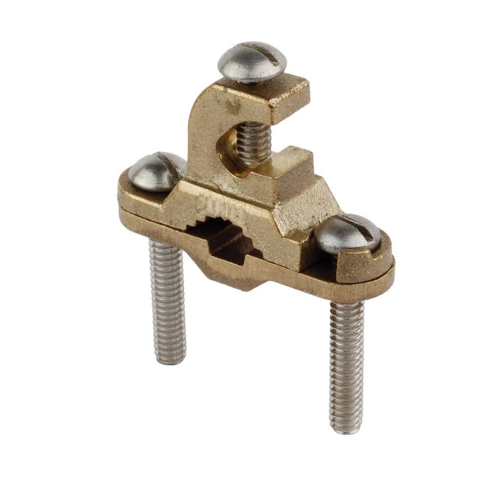 Commercial Electric 3/8 in. to 1 in. Bronze Ground Clamp with Lay-in Lug for 10 - 2 AWG 4 Commercial Electric 3/8 in. to 1 in. Bronze Ground Clamp with Lay-in Lug for 10 - 2 AWG - Image 2