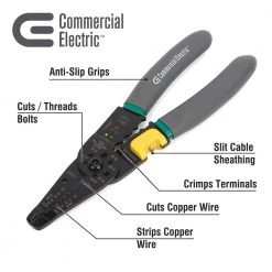 Commercial Electric 8 in Wire Stripper with NM Ripper -Commercial Electric Sales commercial electric all trades specialty pliers ce191103 c3 1000