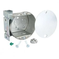 Commercial Electric 2-1/8 in. Deep 21.5 cu. in. Fan Box with Side Bracket and Metal Cover