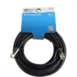 Commercial Electric 15 ft. RG-6 Coaxial Cable - Black -Commercial Electric Sales commercial electric coaxial cables y278901 a0 1000