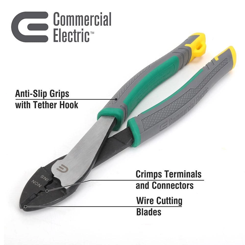 Commercial Electric 9-3/4 in. Crimping Tool and Cutter 9 Commercial Electric 9-3/4 in. Crimping Tool and Cutter - Image 7