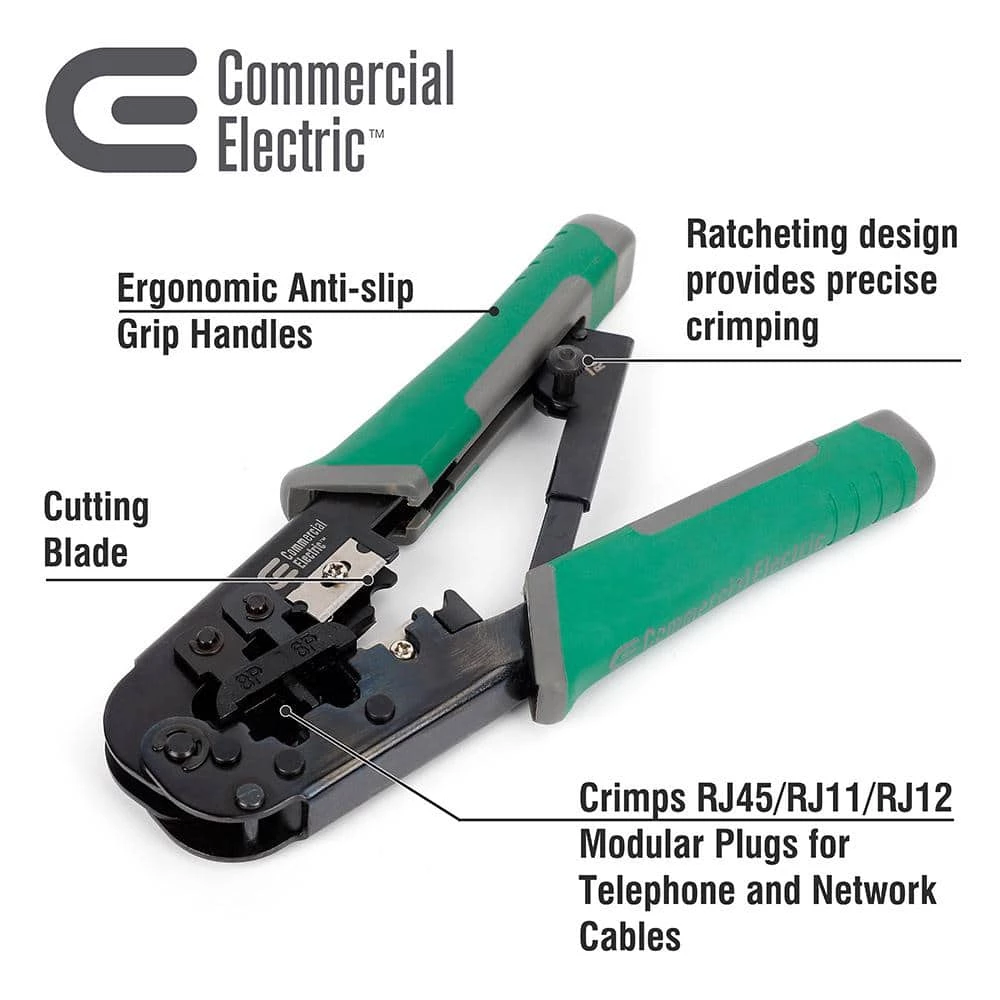 Commercial Electric Ratchet Modular Plug Crimper 6 Commercial Electric Ratchet Modular Plug Crimper - Image 4