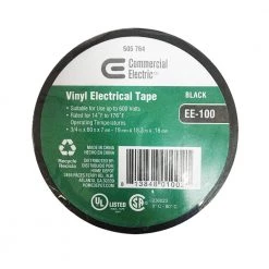 Commercial Electric 7 mil Vinyl Electrical Tape - Black (10-Pack) -Commercial Electric Sales commercial electric electrical tapes 30002653 77 1000